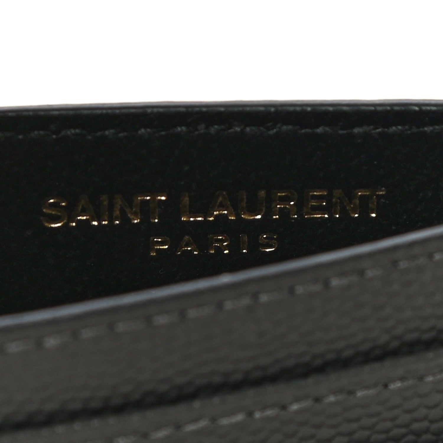 Saint Laurent Grain De Poudre Matelasse Chevron Monogram Credit Card Case Storm 6 of 10