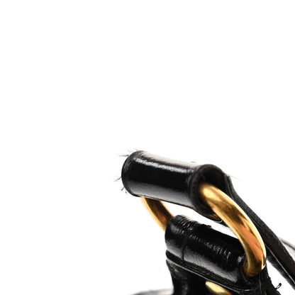 Saint Laurent Patent Crocodile Embossed Tribute Tote Black 14 of 15