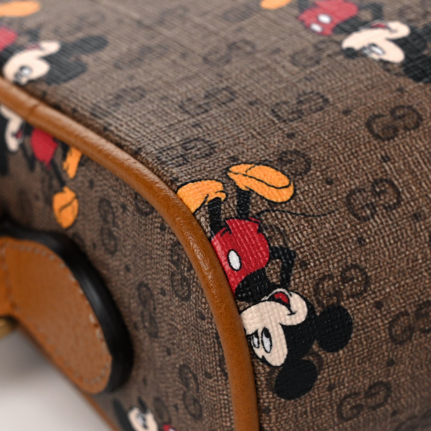 X DISNEY Mini Vintage GG Supreme Monogram Mickey Mouse Shoulder Bag Beige Vintage Sun Oil