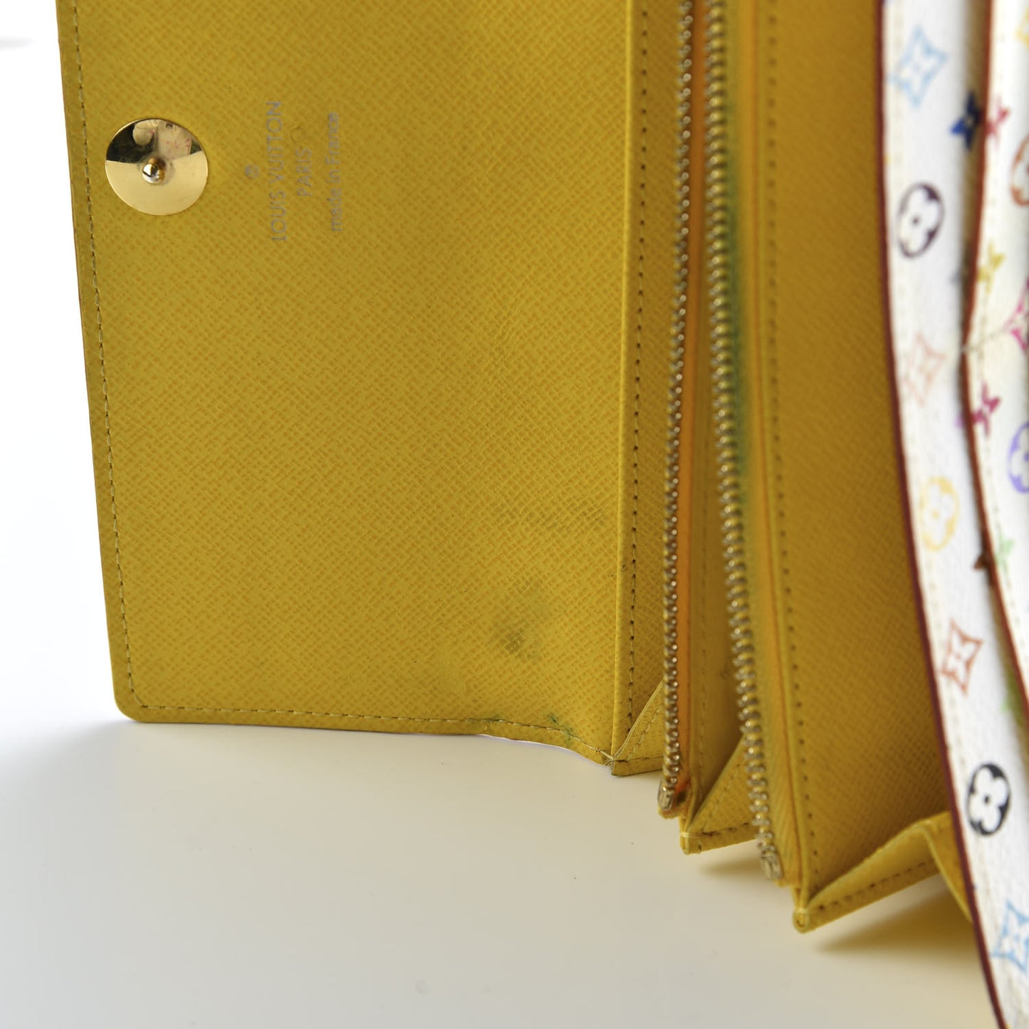 Monogram Multicolor Sarah Wallet White Citron