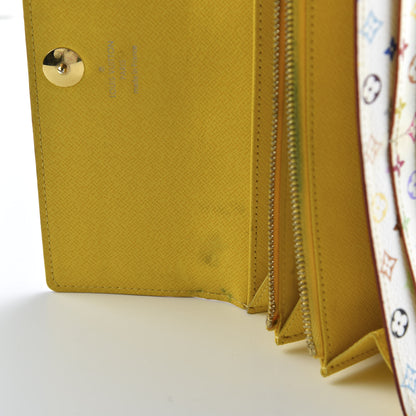 Louis Vuitton Monogram Multicolor Sarah Wallet White Citron 8 of 13