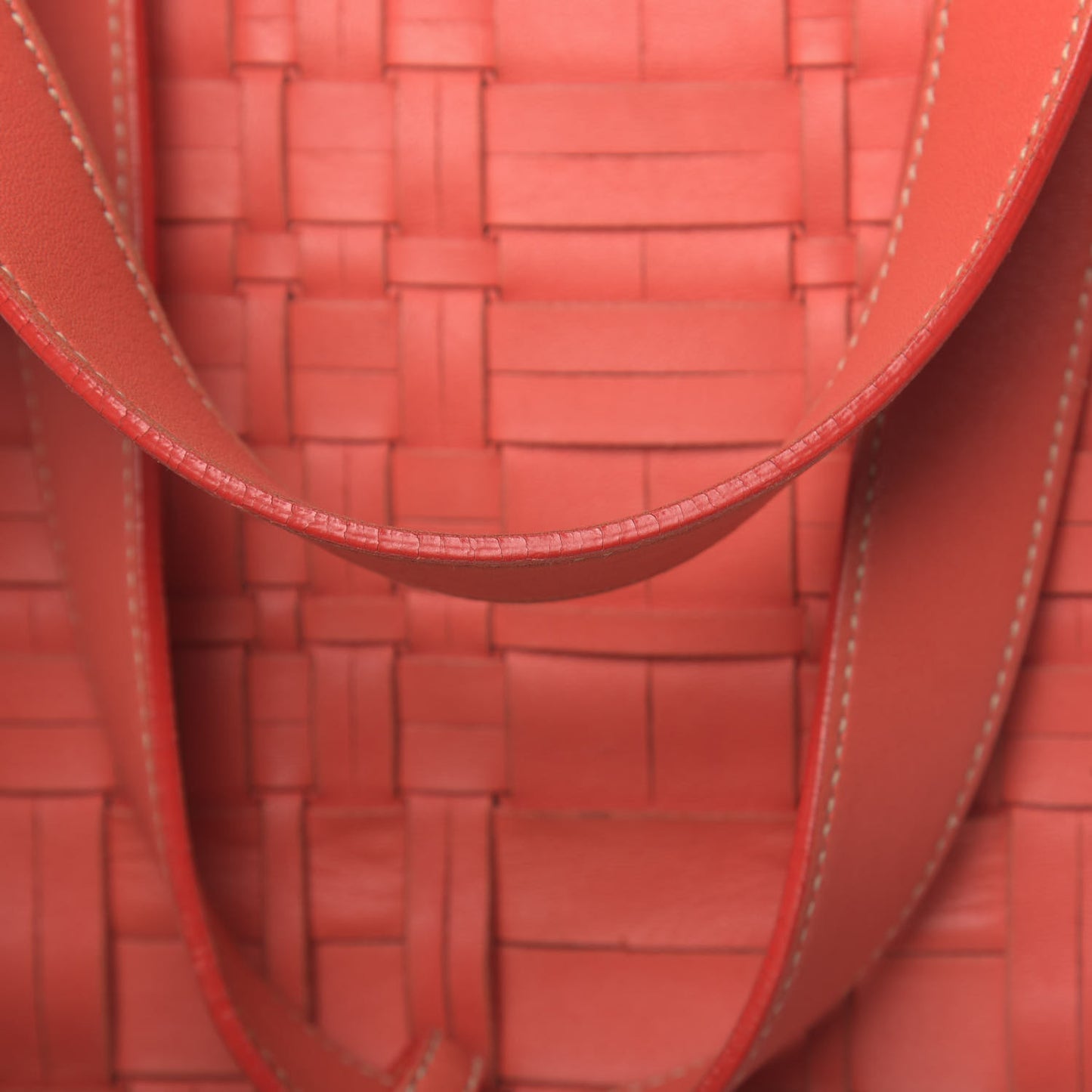 Nappa Woven Tote Corallo