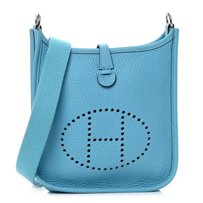 Hermes Taurillon Clemence Evelyne TPM Bleu Du Nord 1 of 10