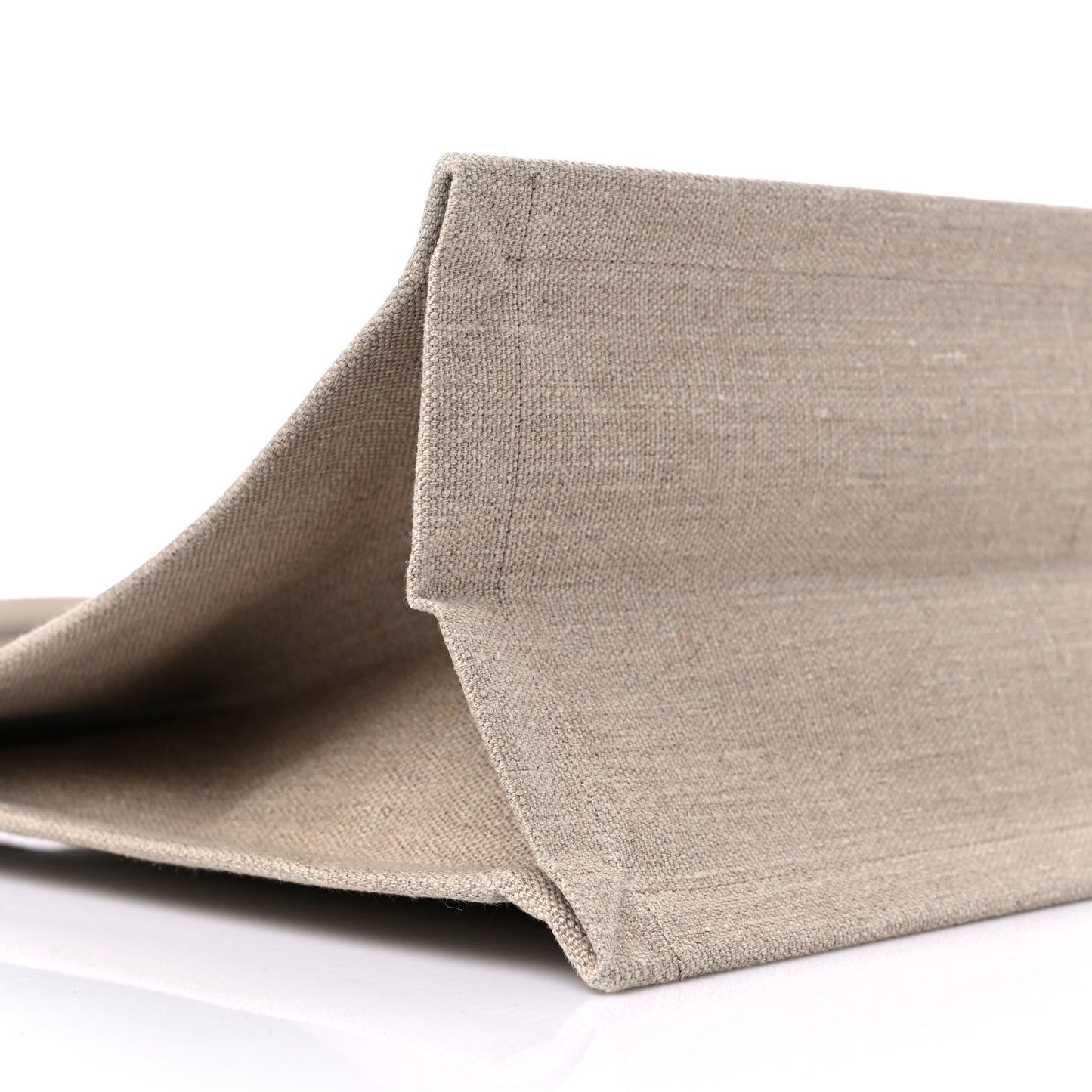 Linen Calfskin Rive Gauche Tote Beige Sea Salt
