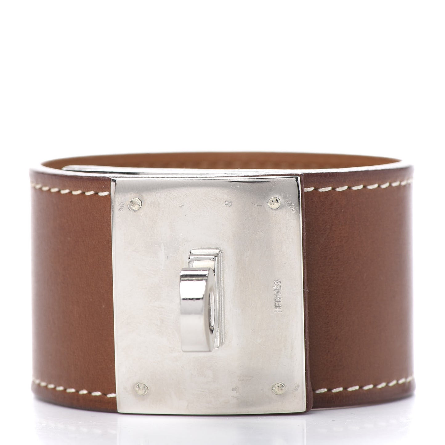 Natural Barenia Kelly Dog Cuff Fauve