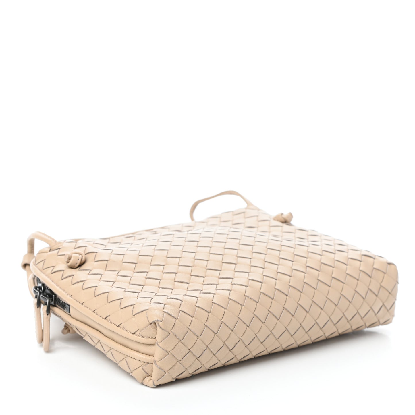Nappa Intrecciato Nodini Crossbody Messenger Mink