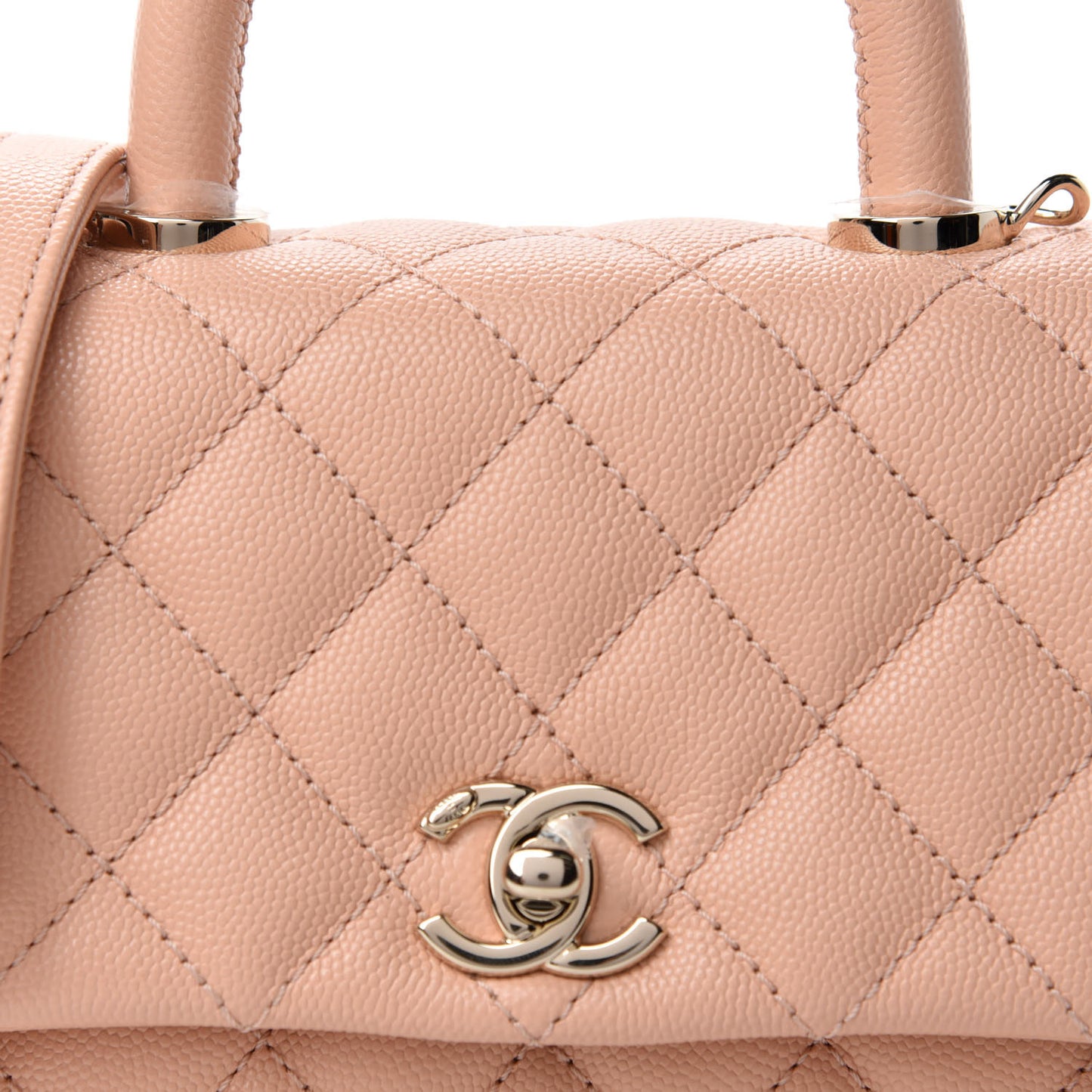 Caviar Quilted Extra Mini Coco Handle Flap Light Pink
