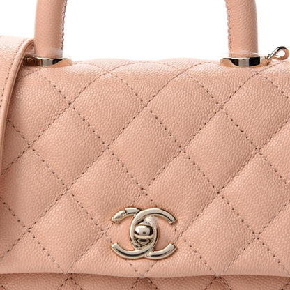Chanel Caviar Quilted Extra Mini Coco Handle Flap Light Pink 10 of 11