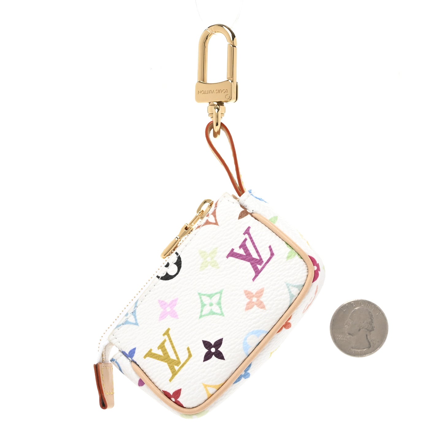 LV X TM Monogram Multicolor Micro Pochette White
