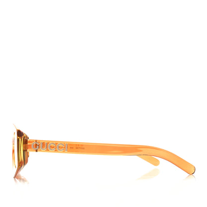 Gucci Acetate Rectangle Sunset Boulevard Sunglasses GG1719S Orange Grey 3 of 7