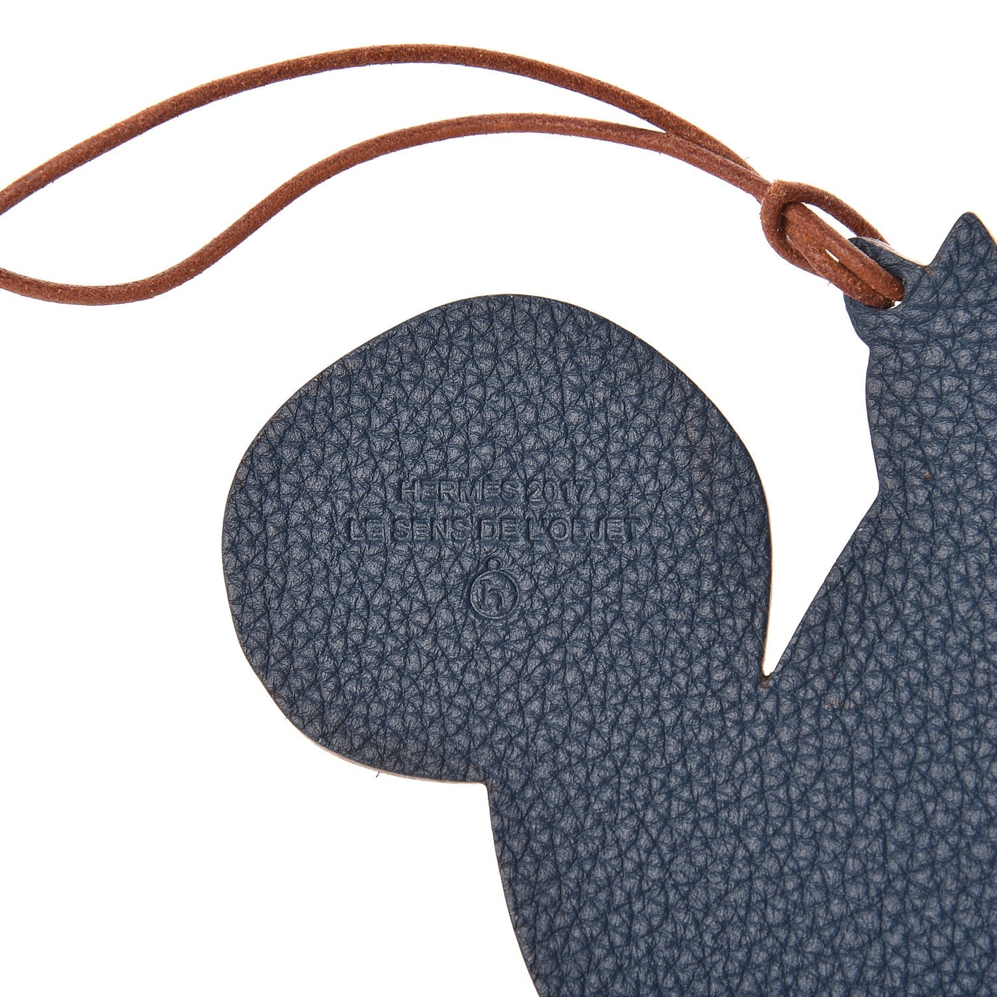 Epsom Togo Petit H GM Squirrel Bag Charm Bordeaux Colvert