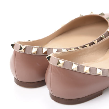 Valentino Garavani Nappa Rockstud Ballerina Flats 40 Poudre 10 of 13