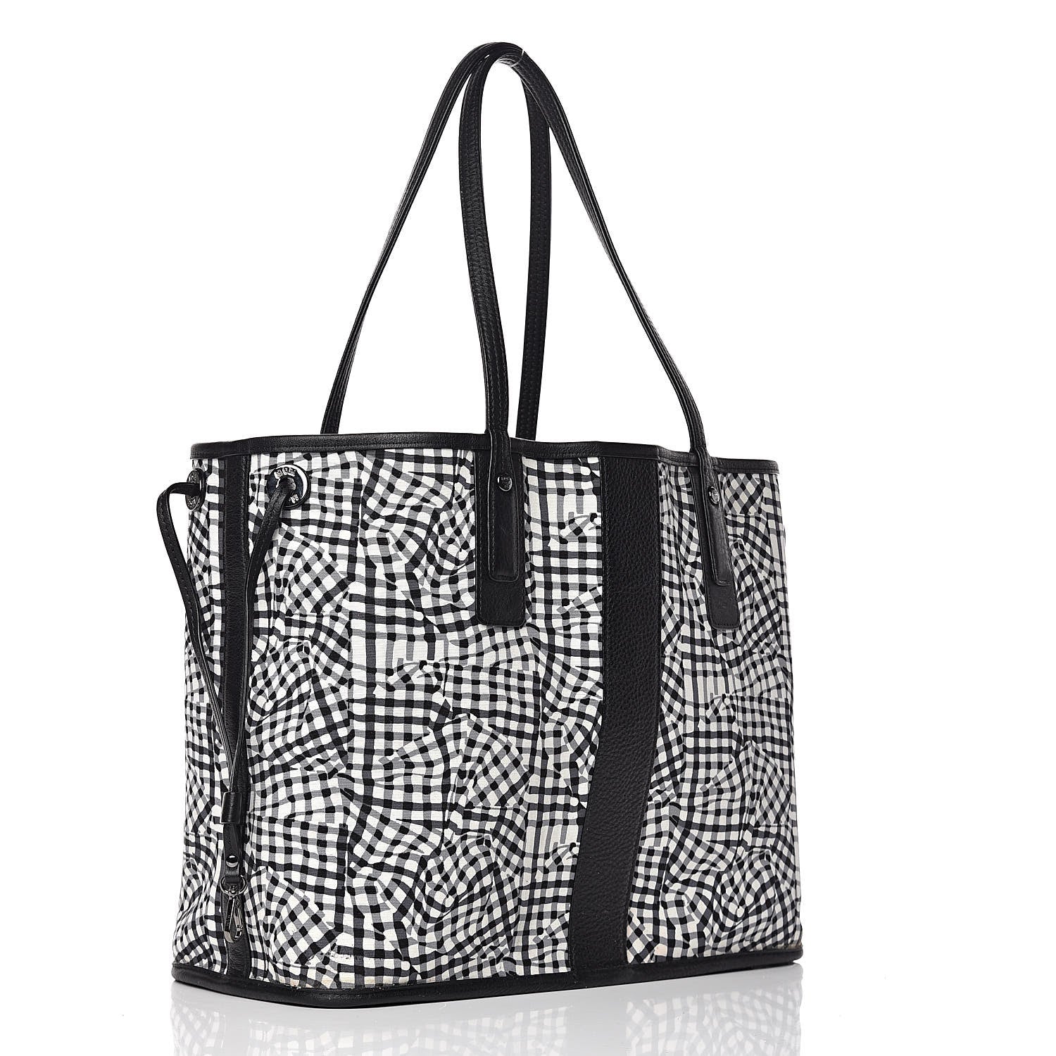 MCM Visetos Medium Liz Reversible Shopper Tote Black 6 of 16