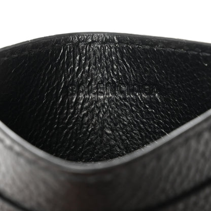 Balenciaga Grained Calfskin Logo Cash Card Holder Black White 5 of 8