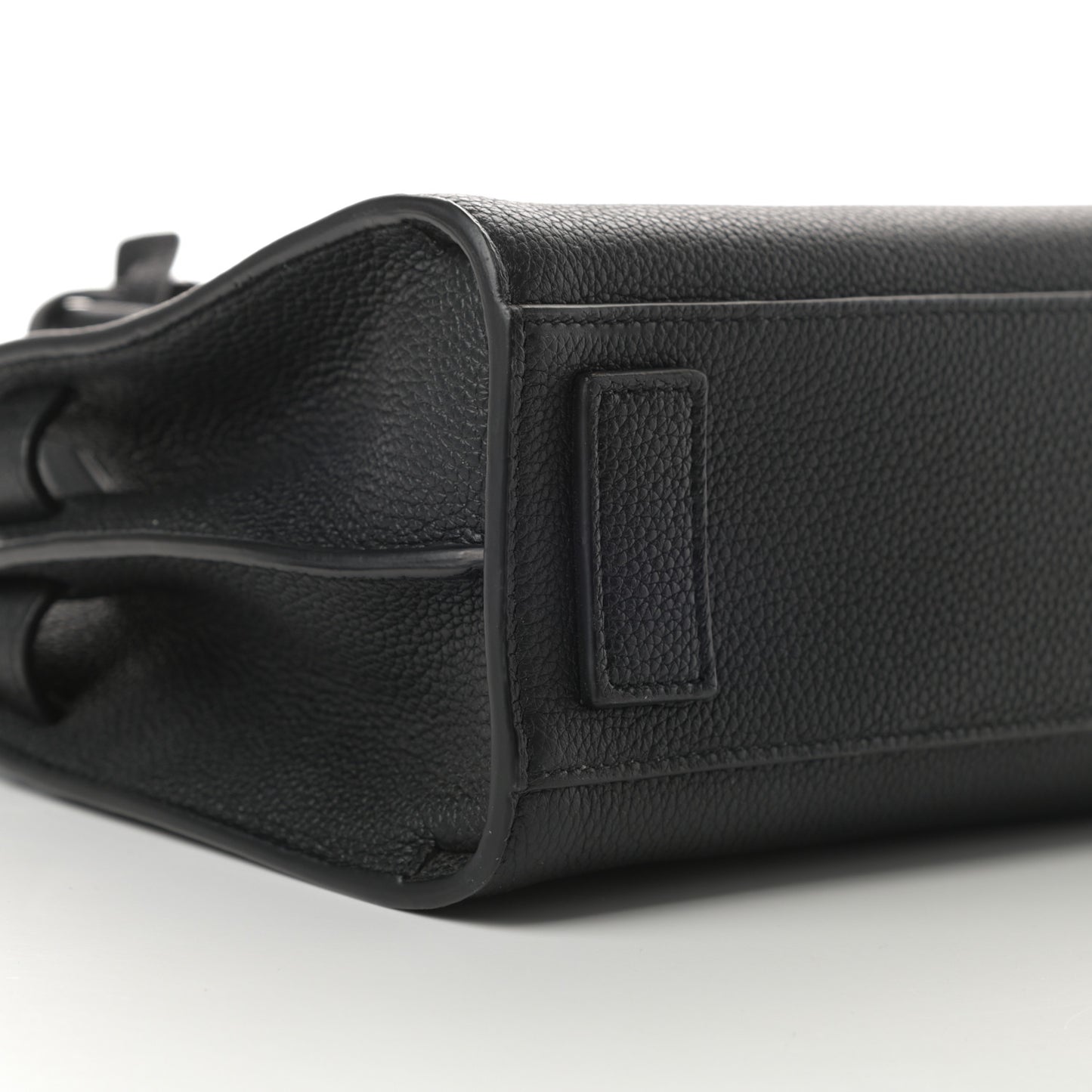 Grained Calfskin Nano Sac De Jour Souple Black