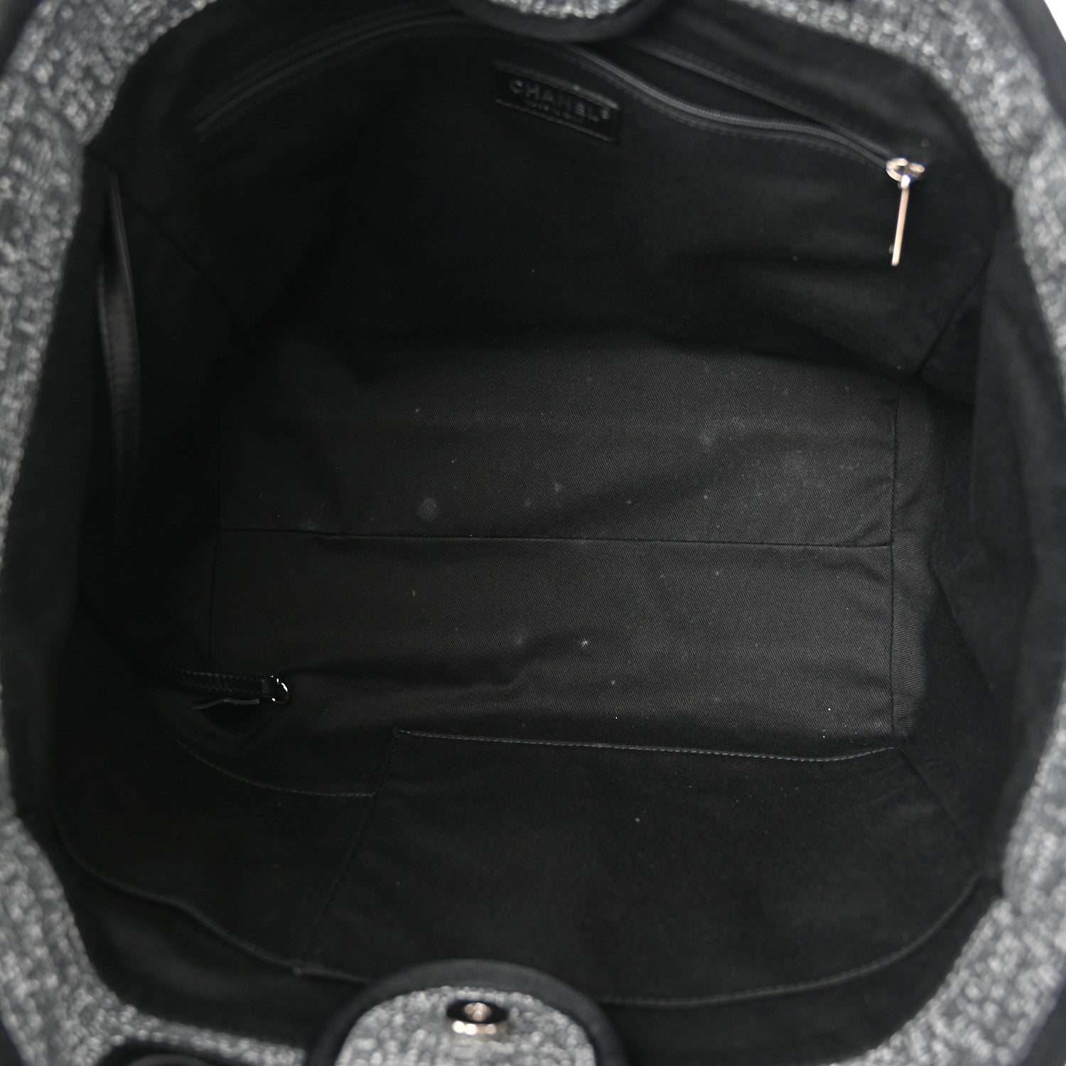 Chanel Canvas Medium Deauville Tote Charcoal 5 of 10