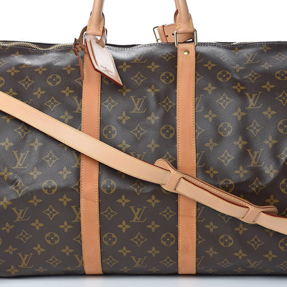 Louis Vuitton Monogram Keepall Bandouliere 55 13 of 15