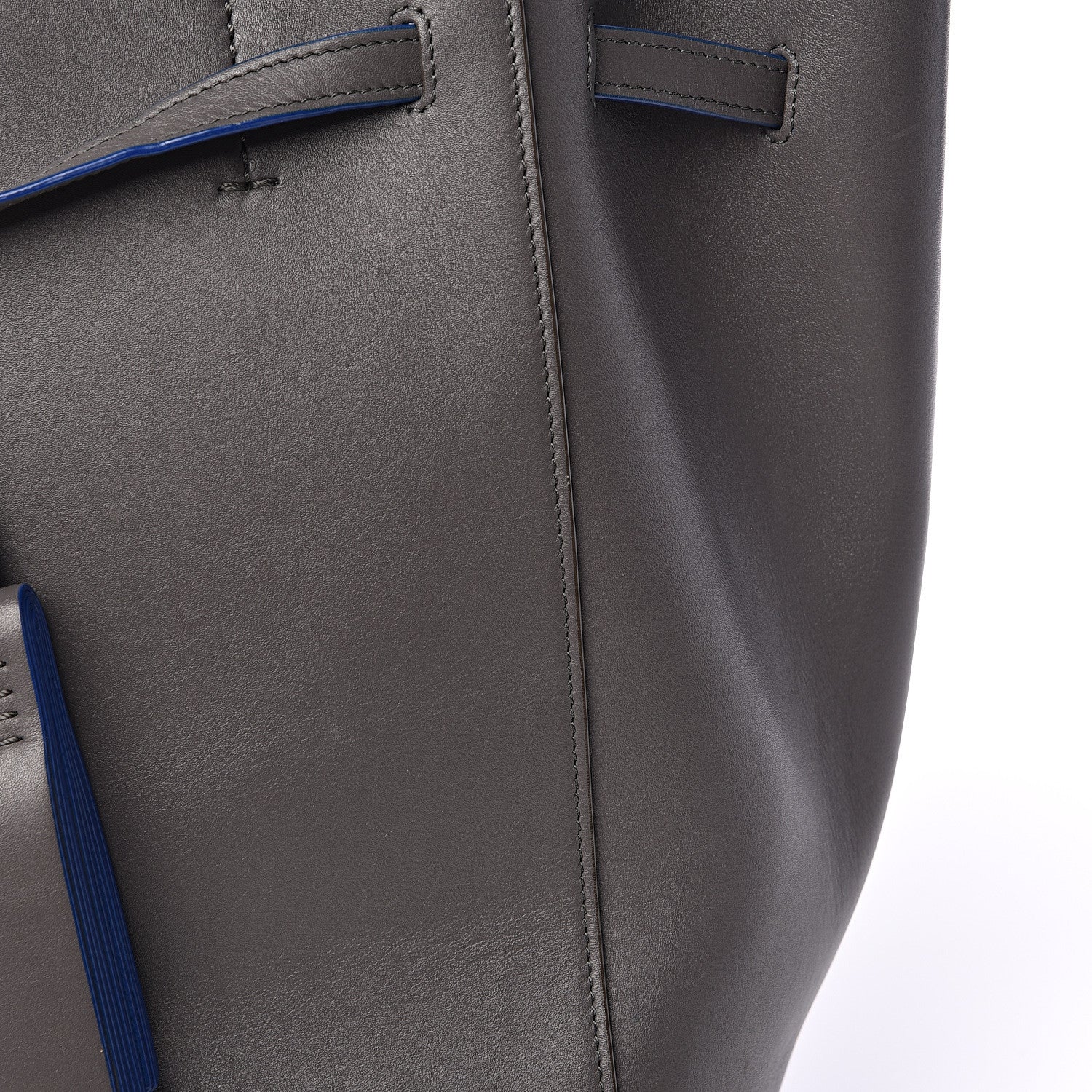Celine Smooth Calfskin Small Tassel Cabas Phantom Gray Blue 11 of 18