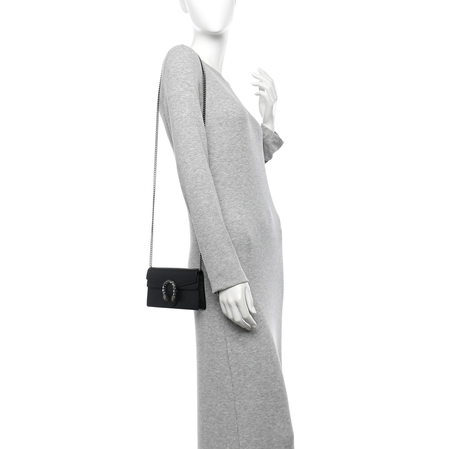Calfskin Super Mini Dionysus Shoulder Bag Black