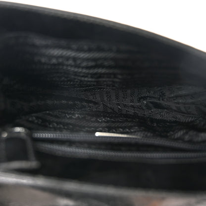 Prada Spazzolato Fliplock Flap Shoulder Bag  Black 5 of 10