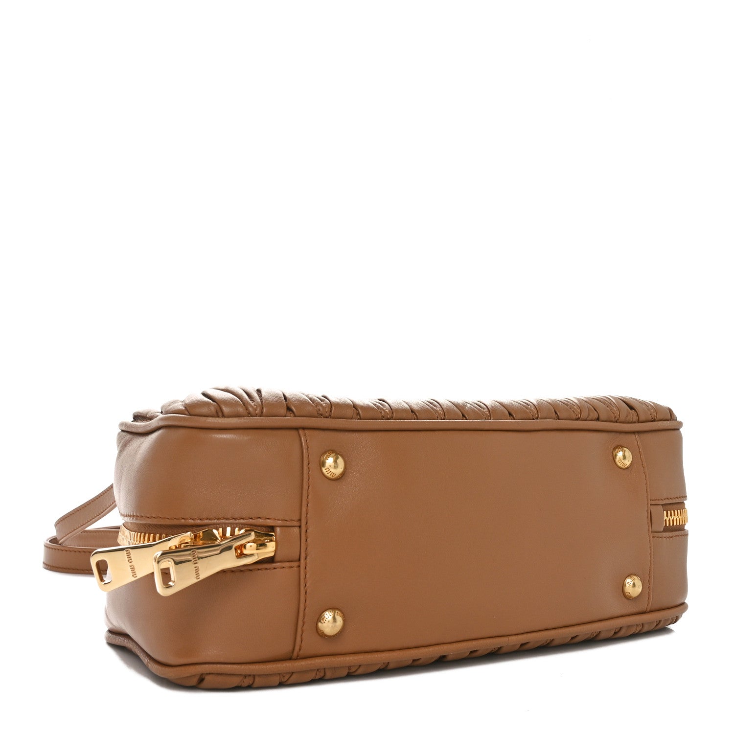 Miu Miu Nappa Matelasse Large Arcadie Top Handle Bag Caramel 4 of 9