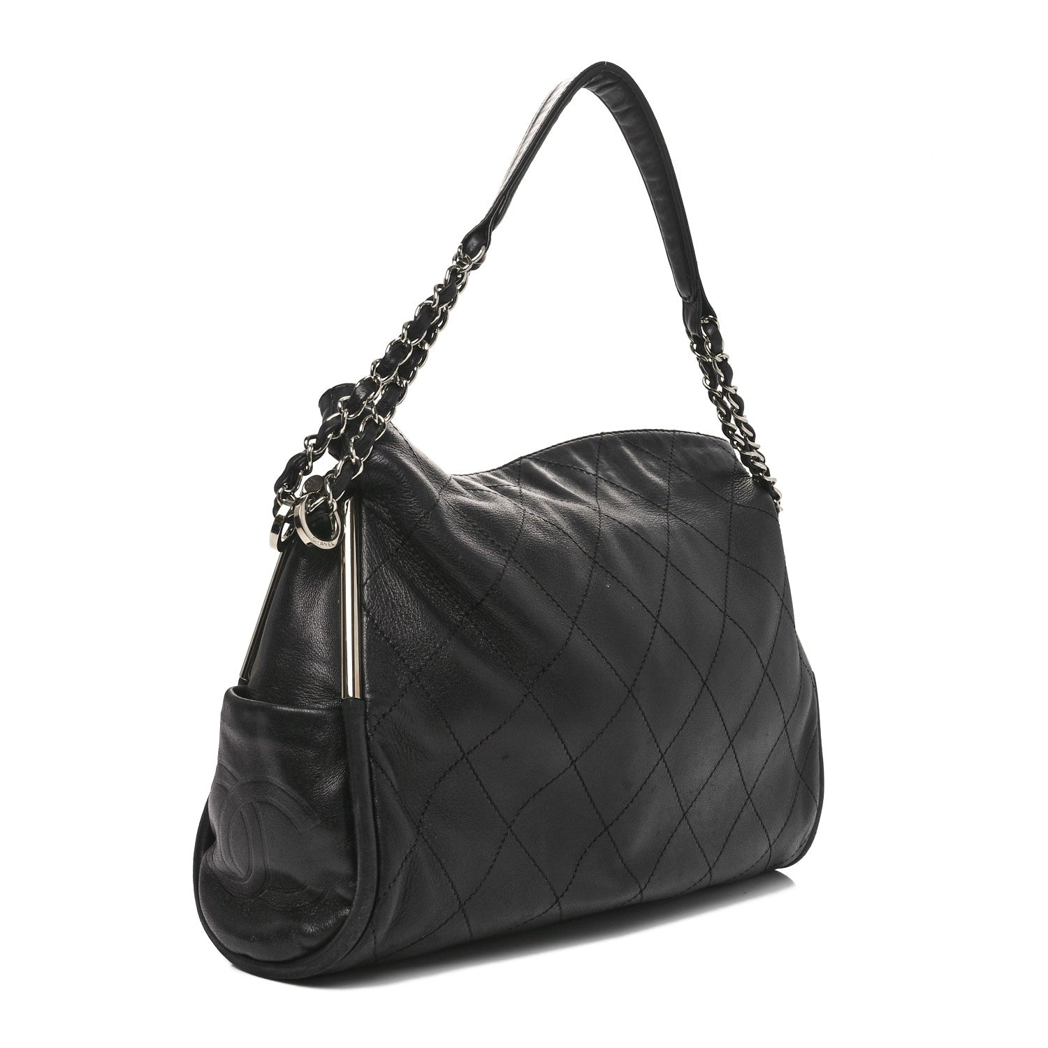 Chanel Lambskin Stitched Medium Ultimate Soft Tote Black 3 of 11