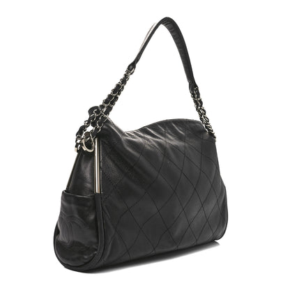 Chanel Lambskin Stitched Medium Ultimate Soft Tote Black 3 of 11
