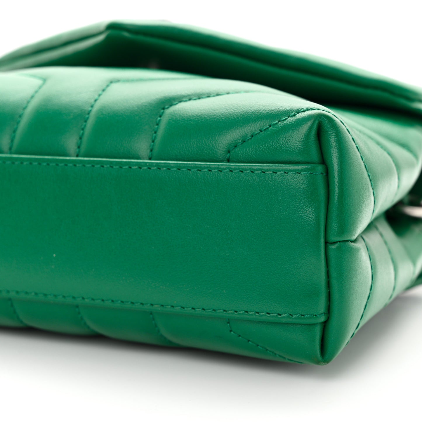 Calfskin Y Quilted Monogram Toy Loulou Crossbody Bag Green Field