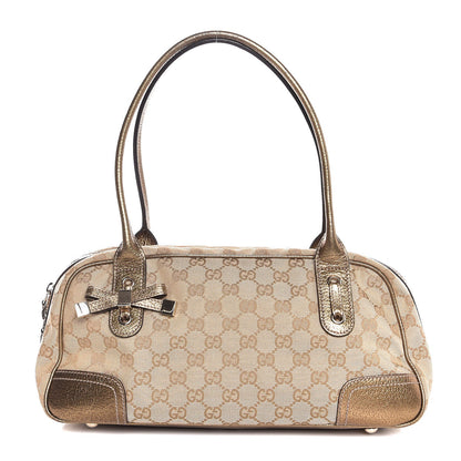 Gucci Monogram Small Princy Satchel Metallic 1 of 7