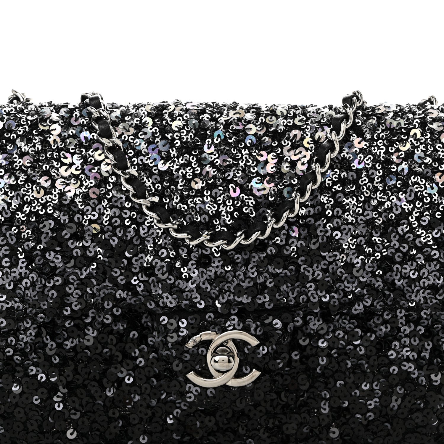 Chanel Shaded Sequins Mini Flap Black 8 of 11