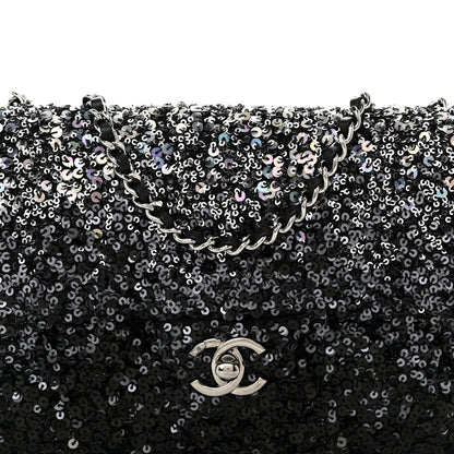 Chanel Shaded Sequins Mini Flap Black 8 of 11