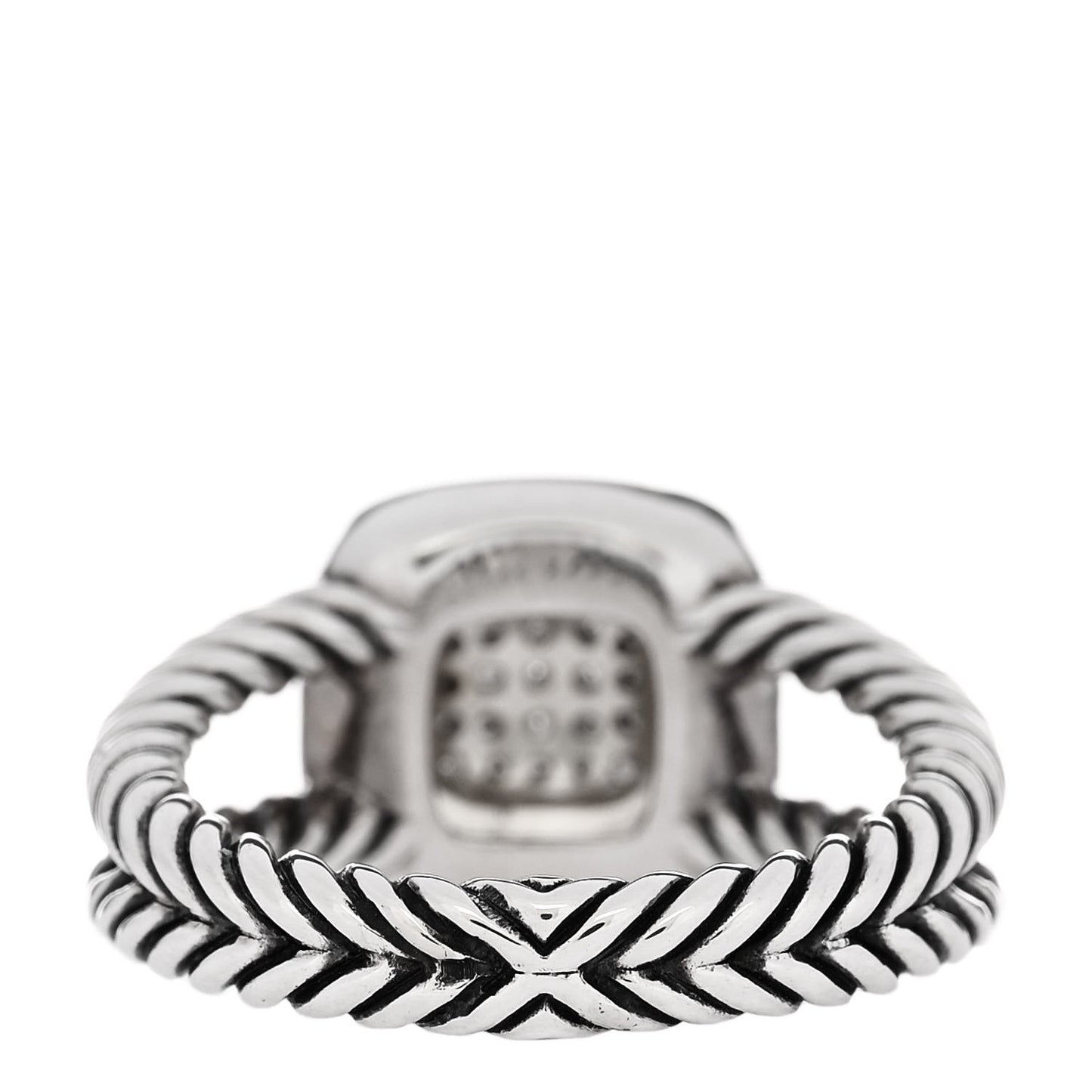 Sterling Silver Diamond 7mm Petite Albion Pave Ring 52 6