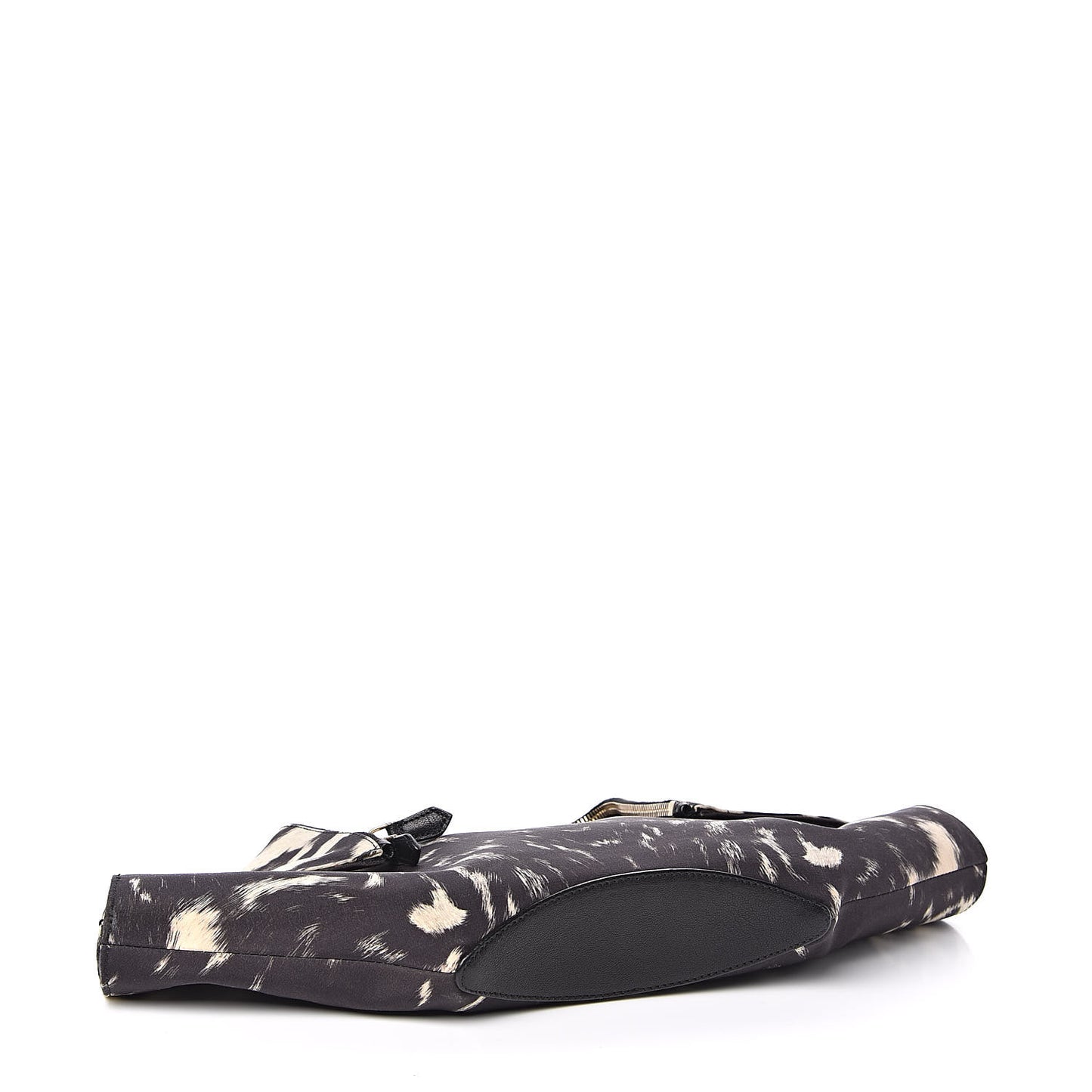 Silk Pony Print De Manta Clutch Black