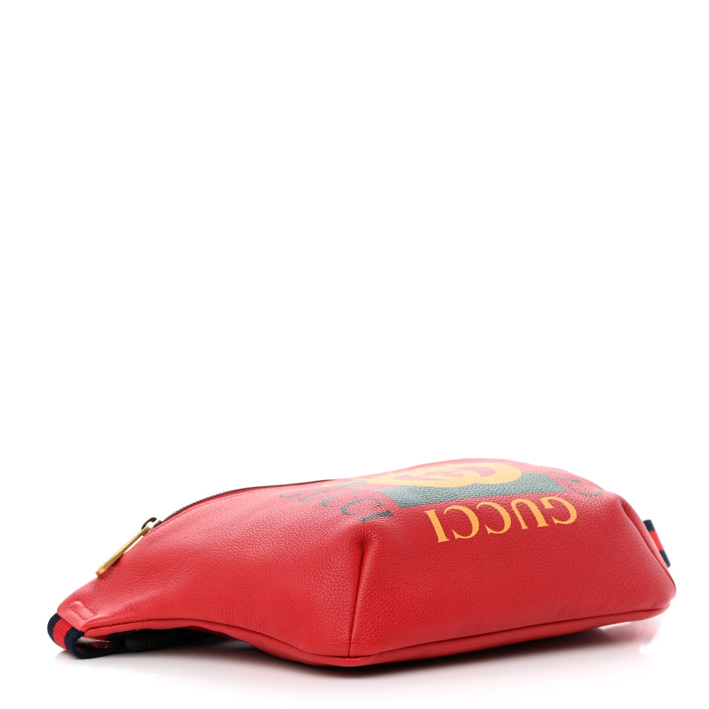 Grained Calfskin Logo Belt Bag Hibiscus Red