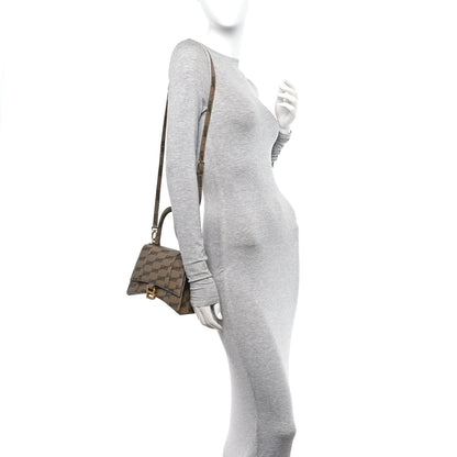 Balenciaga Coated Canvas BB Monogram Small Hourglass Top Handle Bag Beige Brown 2 of 11