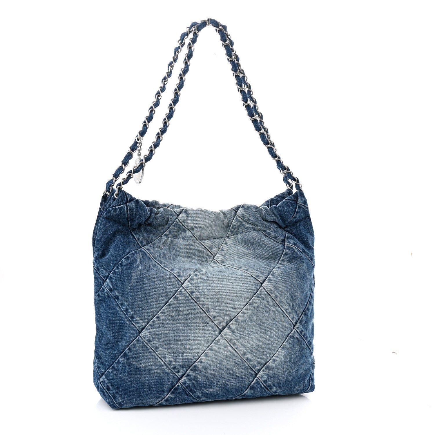 Chanel Denim Quilted Small Chanel 22 Blue 4 of 11