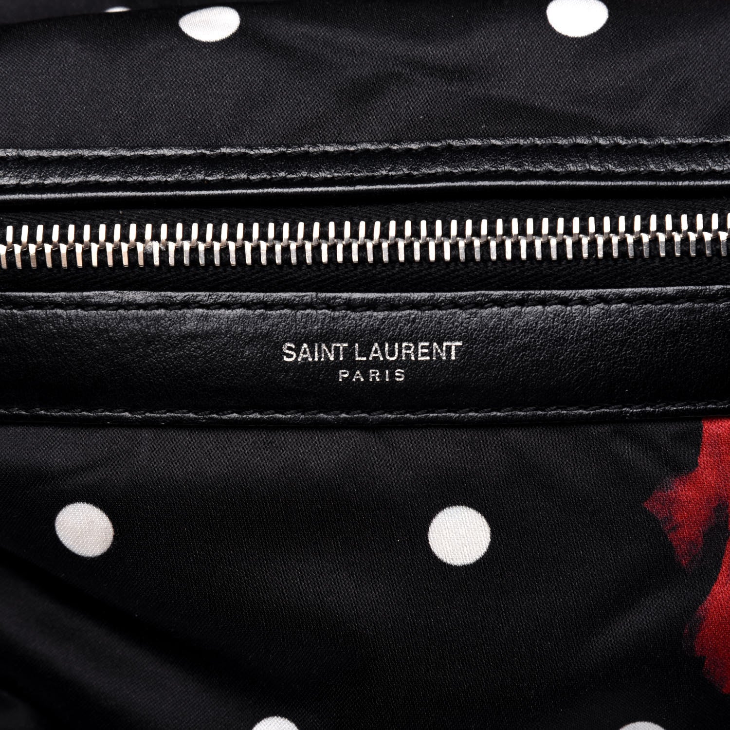 Saint Laurent Satin Rose Print Mini City Backpack Black 14 of 17