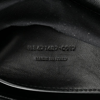 Saint Laurent Grain De Poudre Small West Hollywood Monogram Fold-Over Bag Black 7 of 12