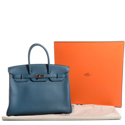 Hermes Fjord Birkin 35 Bleu Tempete 5 of 10