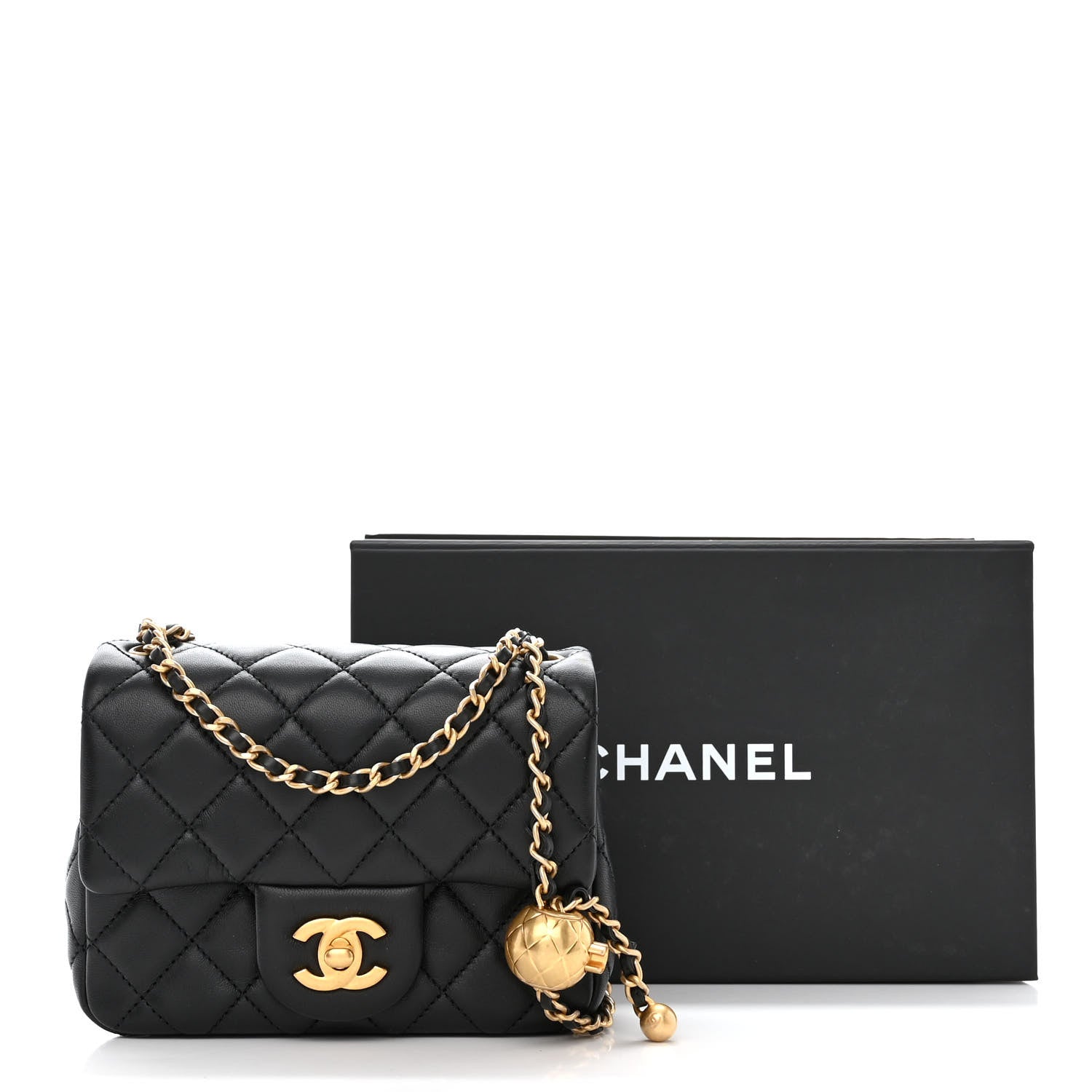 Chanel Lambskin Quilted Mini Pearl Crush Flap Black 13 of 13