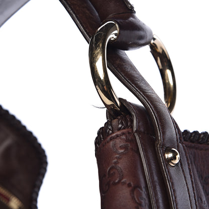 Gucci Guccissima Large Horsebit Chain Hobo Chocolate 11 of 19
