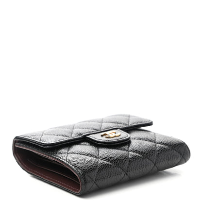 Chanel Caviar Quilted Compact Flap Wallet Black 4 of 8