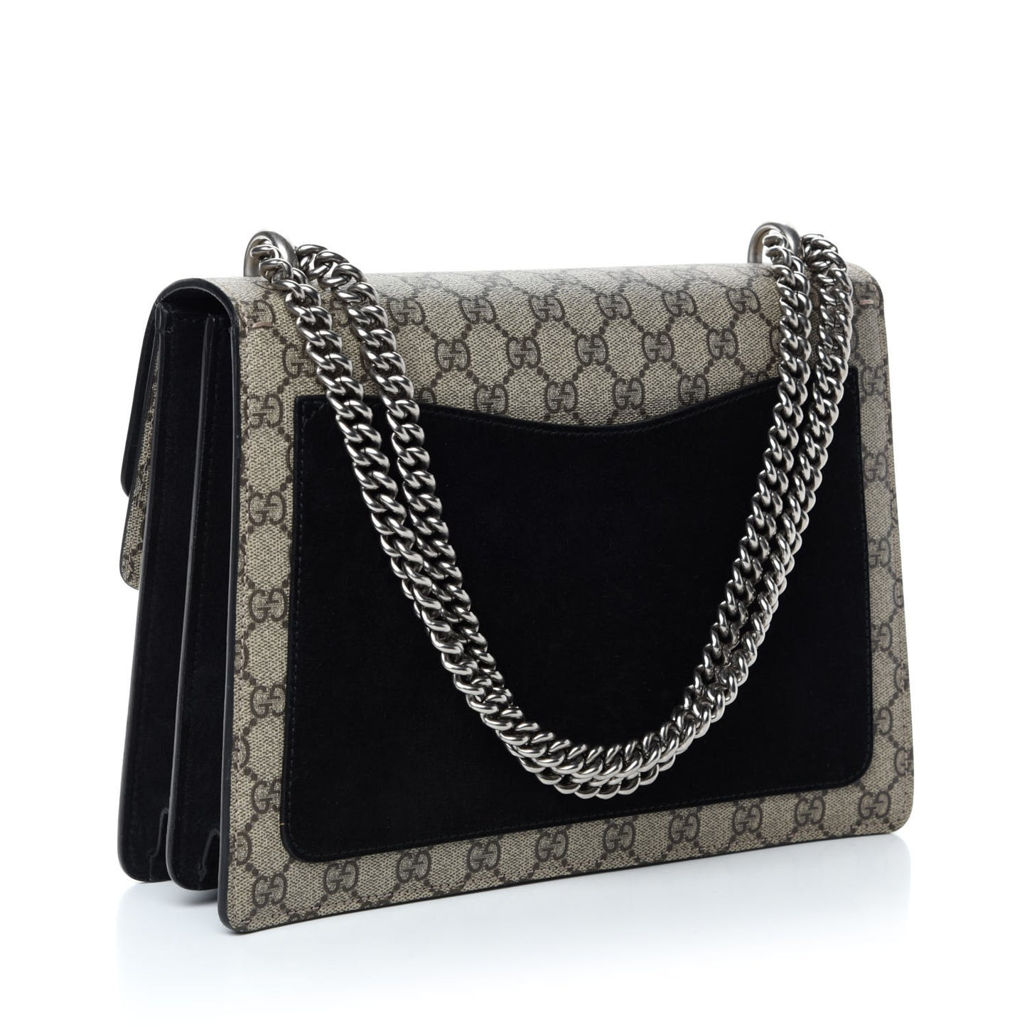 GG Supreme Monogram Medium Dionysus Shoulder Bag Black