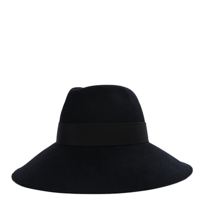 Louis Vuitton Felt Leather Monogram Fedora XL Hat Black 1 of 8