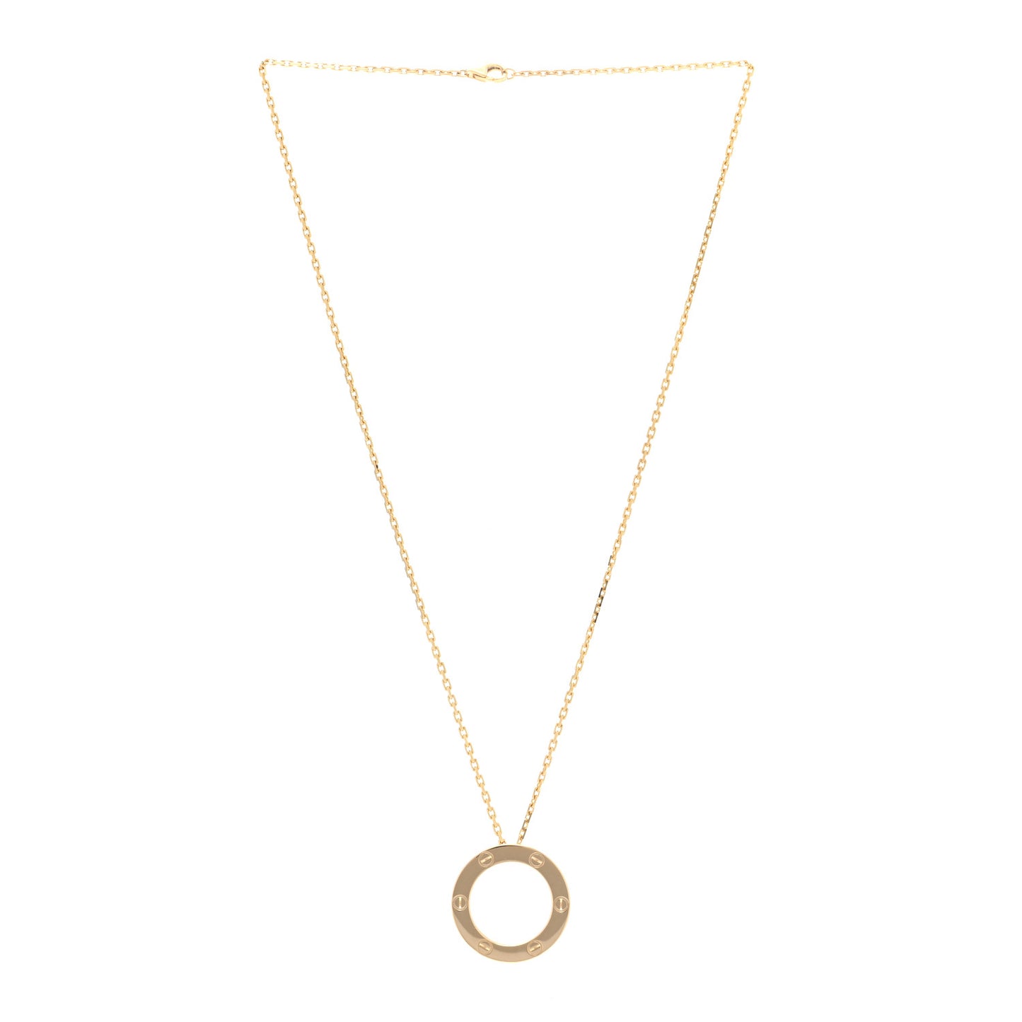 18K Yellow Gold LOVE Pendant Necklace
