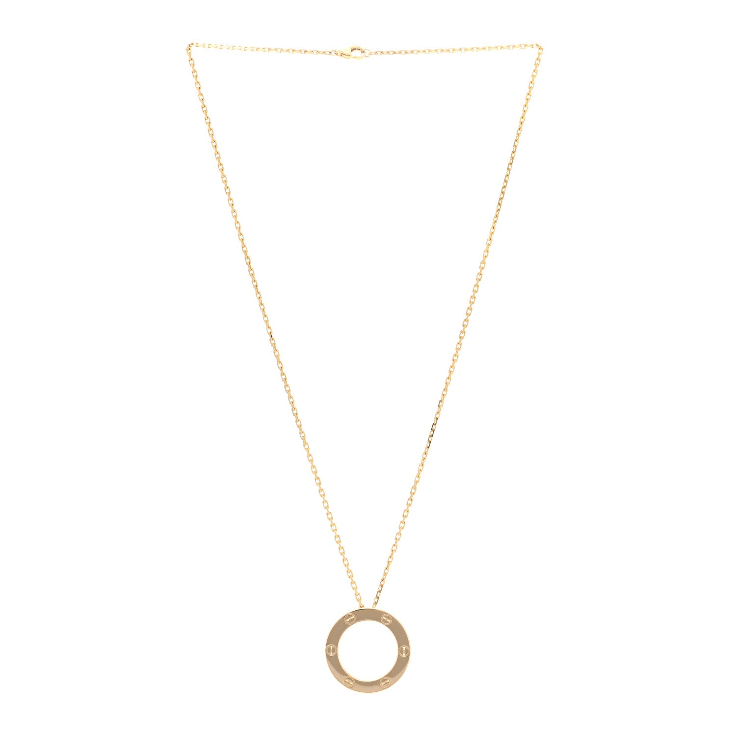 Cartier 18K Yellow Gold LOVE Pendant Necklace 2 of 6