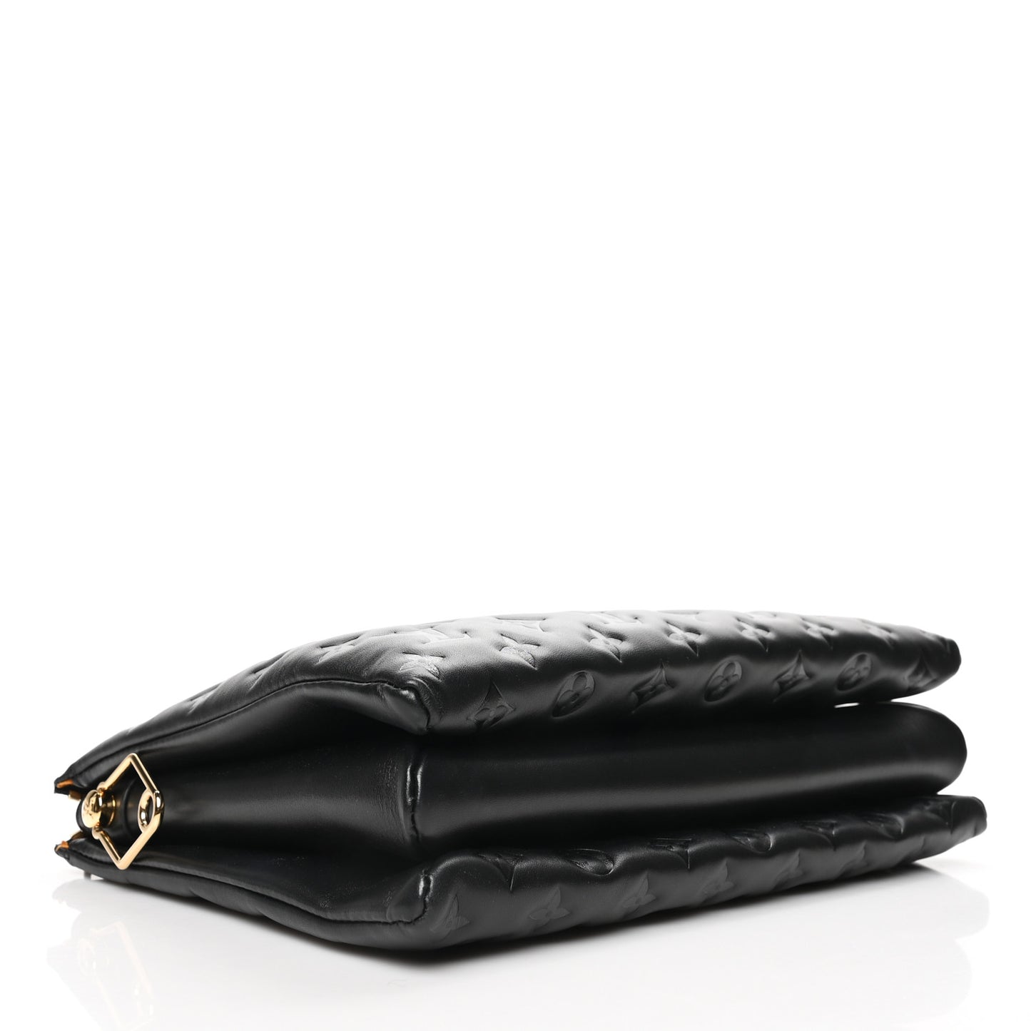 Lambskin Embossed Monogram Coussin MM Black
