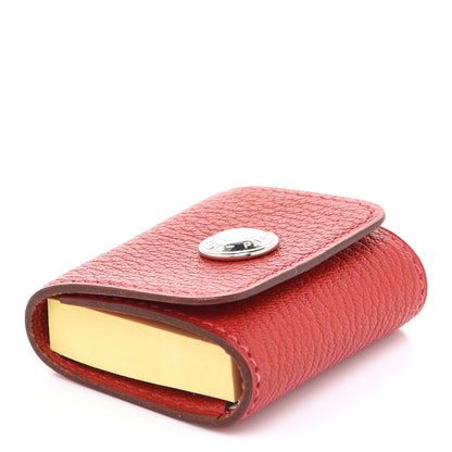 Hermes Chevre Mysore Post It Notepad Holder PM Rouge Vif 4 of 8