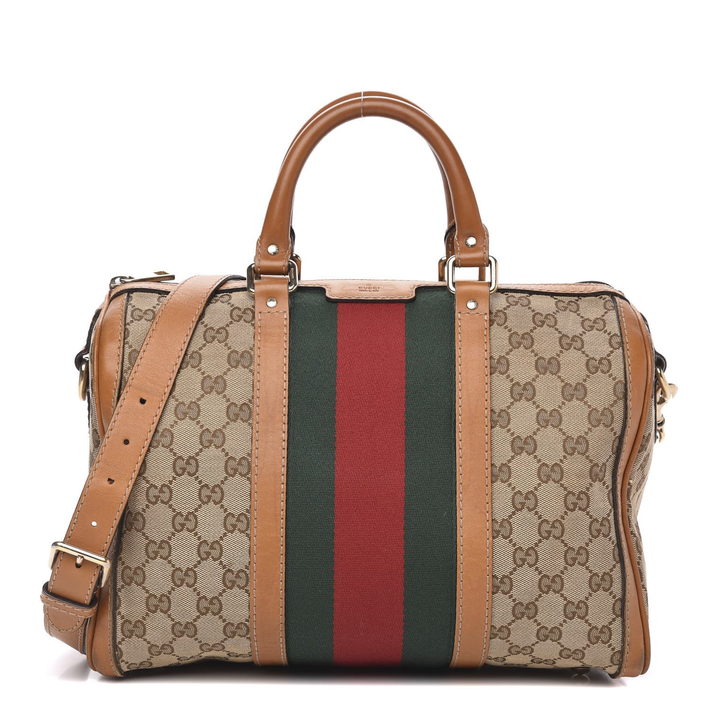 Monogram Vintage Web Medium Boston Tobacco