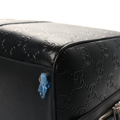 Gucci Calfskin GG Tennis Embossed Large Duffle Bag Black 11 of 11